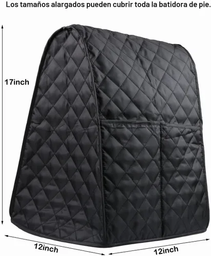 Vista 3 de Funda protectora a prueba de polvo para batidora de pie Evermarket con bolsillo y bolsa organizadora para Kitchenaid, Sunbeam, Cuisinart, Hamilton
