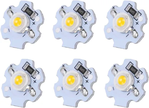 Vista 3 de Hyuduo Bombilla LED de chip de 1 W, 5 V, cuentas de luz de 200 lm de brillo, chip de fuente de luz con placa de aluminio para reflector, paquete