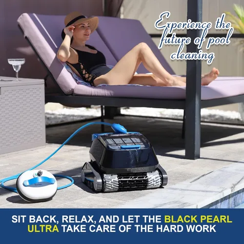 Vista 5 de 8streme Black Pearl Ultra Robotic - Limpiador de piscinas - Aspiradora enterrada alimentada por batería para piscinas de hasta 10 pies