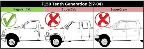 Vista 6 de Evan Fischer Panel basculante puede usarse con Ford F-150 98-03 / F-250 98-99 Left Regular/Super Cab (2/3 puertas) Acero imprimado
