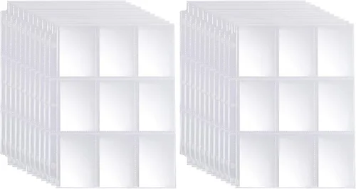 Vista 8 de Protector de páginas de 9 bolsillos – 648 bolsillos premium de doble cara fundas para tarjetas de intercambio de páginas para carpeta de 3 anillas
