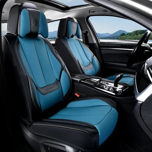Vista 32 de Coverado Fundas de asiento de automóvil, fundas de asiento delantero, funda de asiento de automóvil beige, protector de asiento de automóvil