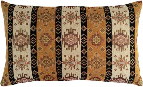 Vista 27 de Fundas de almohada Kilim Khaki y Crema - 16 x 16 pulgadas, almohadas cuadradas para exteriores para muebles de patio, decoración de sofá boho