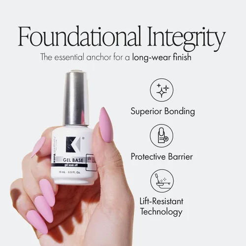 Vista 2 de KUPA GelFinity - Capa base de gel, enlace adhesivo superior para esmalte de uñas de larga duración, base profesional de inmersión UV/LED, 0.5 onzas