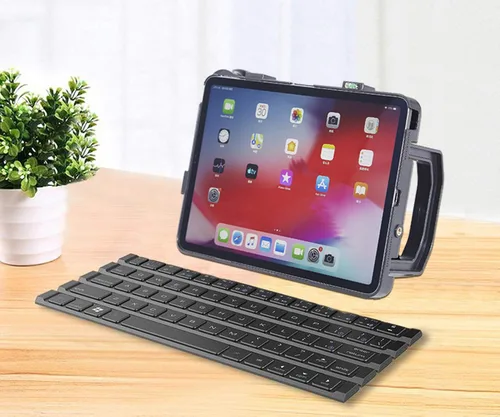 Vista 5 de MegaMount Multimedia Rig Case Estabilizador de Video para Apple iPad de 10.2 pulgadas [Última 8ª y 7ª Generación solamente] Conecta lentes, luces