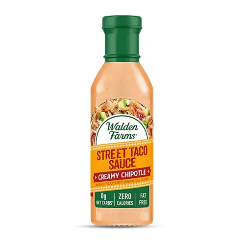 Walden Farms Street Taco Sauce Creamy Chipotle - Sin calorías, sin gluten, bajo en carbohidratos, apto para dieta cetogénica, sin azúcar, sabor a