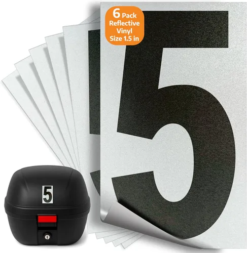 Vista 25 de iSYFIX Calcomanías de vinilo negro número 0 (Zero) – Paquete de 6 calcomanías de 1.5 pulgadas – Calcomanías de alta calidad, fondo reflectante