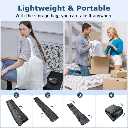 Vista 8 de Colchón de aire Queen de 18 pulgadas con bomba integrada, colchón inflable de lujo, colchón de aire Queen duradero con bomba integrada, colchón