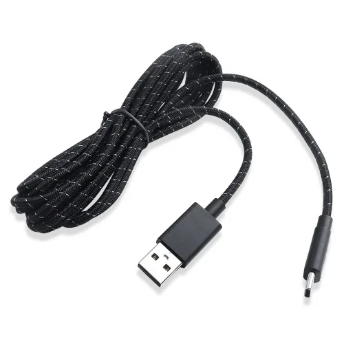 Vista 3 de HUYUN Cable de carga USB tipo C trenzado duradero de 8.9 ft de 9 pies compatible con Xbox One Elite Series 2 Controller Switch Pro PS5