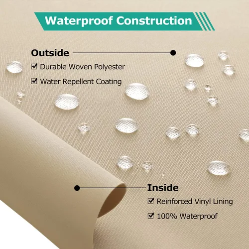 Vista 3 de SunPatio Paquete de 2 fundas para sillas de patio al aire libre, duraderas y impermeables, para sillas de descanso profundas, resistentes a