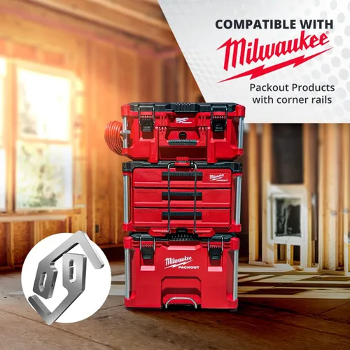 Vista 3 de Soporte para cable de extensión Packout para el sistema Alpha Rail Compatible con la caja de herramientas Packout de Milwaukee - Se ajusta a