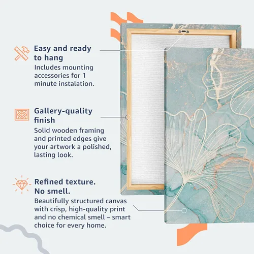 Vista 4 de artgeist Canvas Wall Art Print Flowers 8x12 in - 1pcs Home Decor Framed Stretched Picture Photo Painting Artwork Image - Rose Nature Botanical