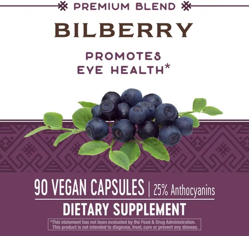 Vista 9 de Nature's Way Premium Extract Bilberry, Eye Health*, 90 Capsules
