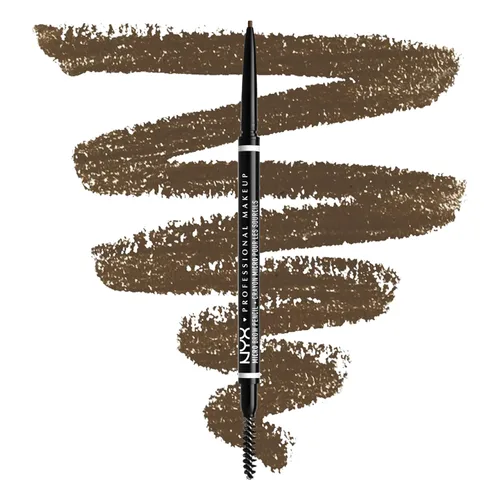 Vista 10 de NYX PROFESSIONAL MAKEUP Lápiz micro para cejas, lápiz preciso para cejas, color gris pardo