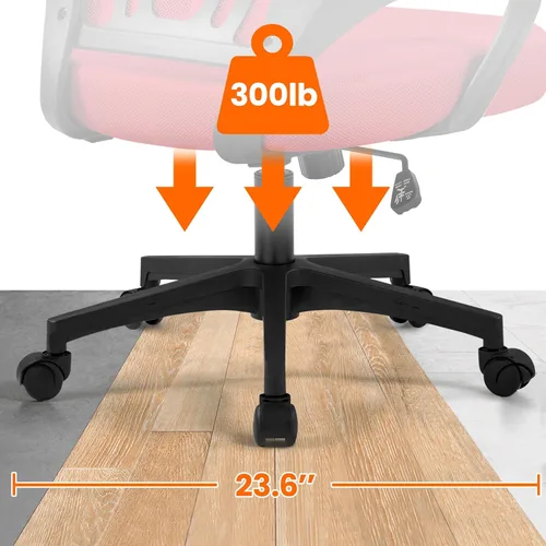 Vista 9 de Yaheetech Silla de oficina Silla de escritorio giratoria con respaldo lumbar Negro