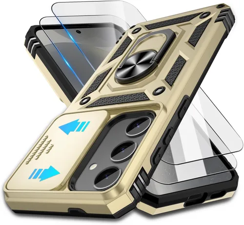 Vista 58 de Funda para Samsung Galaxy Note 20 5G con (2 piezas) protector de pantalla HD, resistente a prueba de golpes con soporte de rotación de 360°