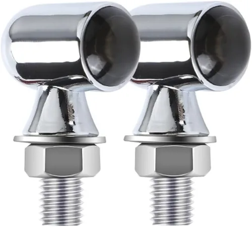 Vista 9 de Lámpara indicadora LED ámbar de 12 V, luz intermitente para motocicleta, luz intermitente M8, apta para Cafe Racer (tamaño : 2 unidades, negro)