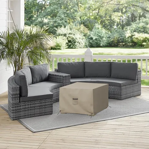 Vista 5 de Covers & All Funda otomana para exteriores, funda otomana impermeable de 12 onzas con propiedades resistentes a los rayos UV, funda cuadrada