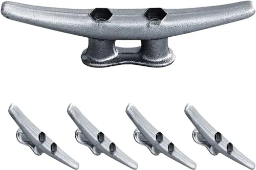Cornamusas para muelle Simplified Living de 6 pulgadas, de hierro galvanizado en caliente y colado en bruto, 4, 8 o 16 unidades, Paquete de 4