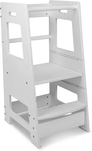 Vista 8 de DEARYOU Taburete para niños pequeños, taburete de cocina para niños pequeños, taburete auxiliar de cocina para niños pequeños, taburete