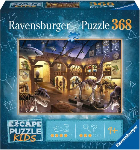 Ravensburger Rompecabezas de escape de los misterios del museo - Rompecabezas de 368 piezas para niños | Historia emocionante | Acertijos