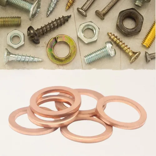 Vista 2 de AnRui 12x18x1.5mm Copper Crush Flat Washer Assortment Kit Flat Ring Metric Sealing Washers Gasket Fitting, M12, 30Pcs