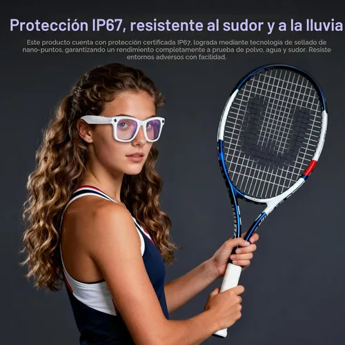 Vista 8 de Gafas Inteligentes AI Mejoradas con Cámara, Gafas de Cámara Antivibración de 800w, Traducción en Tiempo Real, Reconocimiento de Objetos AI