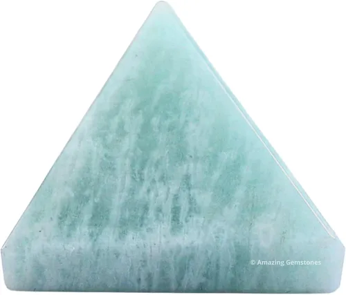 Piedras curativas de pirámide de cristal de amatista de Amazonita de Amazing Gemstone - Figurina de gran pirámide de 2,54 cm de piedra natural para