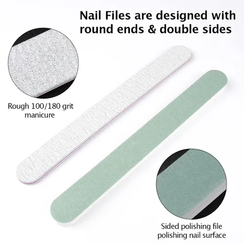 Vista 5 de Juego de moldes de extensión de uñas de gel transparente, 12 tamaños con escala de cobertura completa, cepillo de gel de doble extremo y puntas
