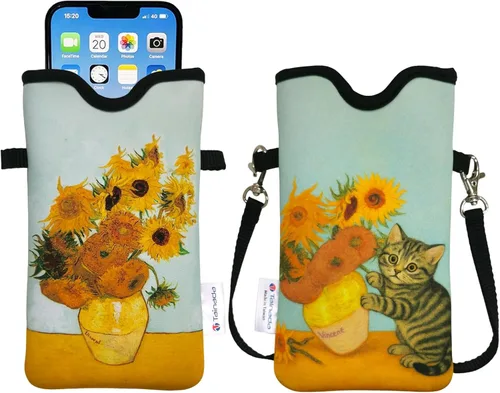 Vista 65 de Tainada Funda Estuche Bolsa de Neopreno para Teléfono para Hombres y Mujeres con Correa Cruzada/Cordón para el Cuello para iPhone 17/16/15 Pro Max