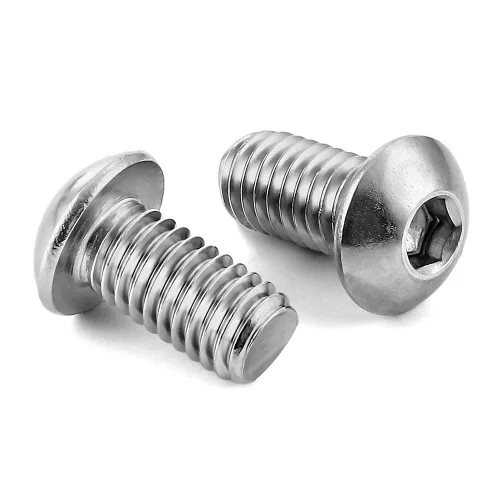 Vista 8 de Tornillos de cabeza de botón de 5/16-18 x 1-3/4", acero inoxidable 304 18-8, acabado brillante, rosca gruesa totalmente roscada, unidad hexagonal