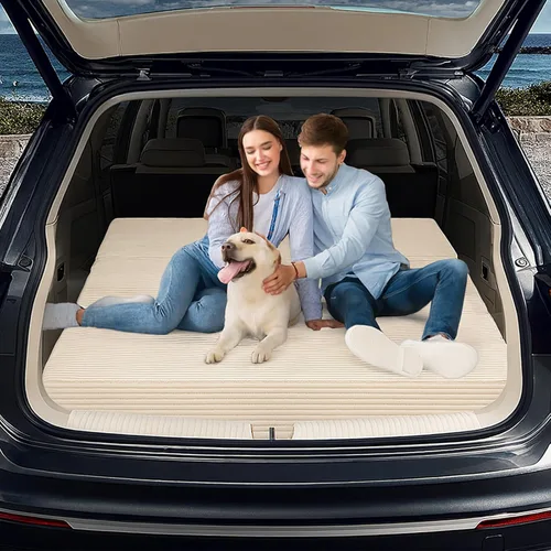 Vista 2 de Colchón de tres pliegues de 6 pulgadas, tamaño individual, sofá cama plegable con funda extraíble lavable, colchón de futón plegable de espuma