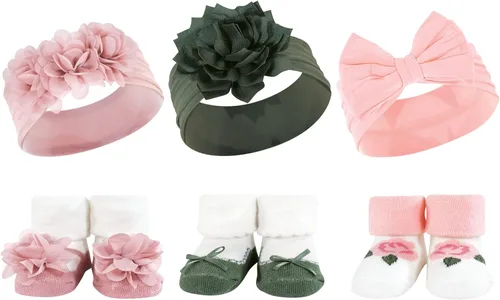 Vista 90 de Hudson Baby Conjunto de regalo de diadema y calcetines para niña