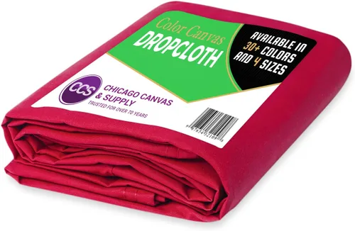 Vista 22 de CCS - Tela de lona para caídas, lona de algodón resistente para cortinas, manteles, telón de fondo, pintura, cubierta de suelo, lavable y Negro