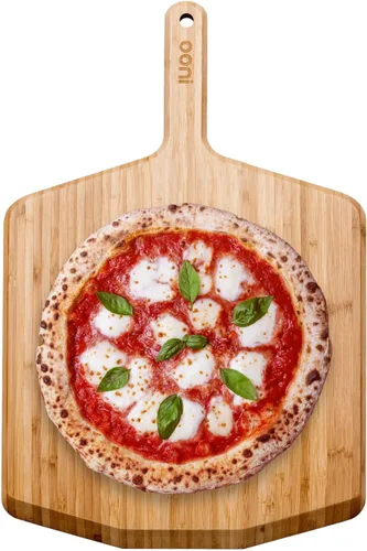 Vista 11 de Ooni Pala de pizza de madera de bambú de 12 pulgadas, espátula de pizza de 12 pulgadas, tabla de cortar pizza de madera, accesorios para horno