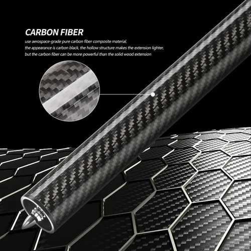 Vista 7 de KONLLEN Pool Cue Extension 2'' 3'' 4'' 6'' 8'' 12'' Carbon Fiber Billiard Cue Extension Billiard Accessories for Pool Sticks