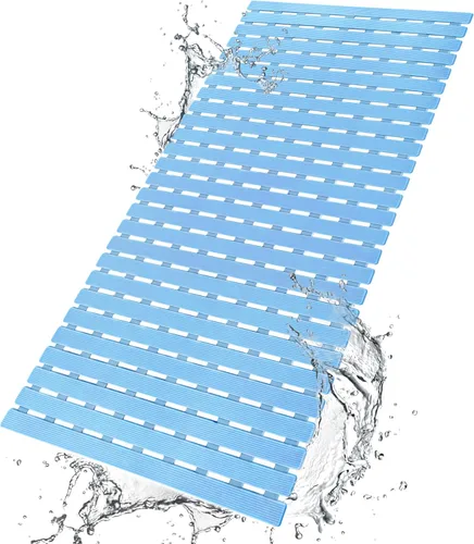 Vista 15 de BEMISO - Tapete de ducha antideslizante con ventosas y agujeros de drenaje, 27.5 x 15.7 pulgadas para bañera y ducha, fácil de secar, fácil