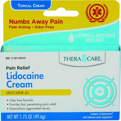 Vista 3 de Thera Care Crema de Lidocaína OTC de Máxima Potencia Adormece el Dolor Alivio de Larga Duración No Graso 1.75 Oz