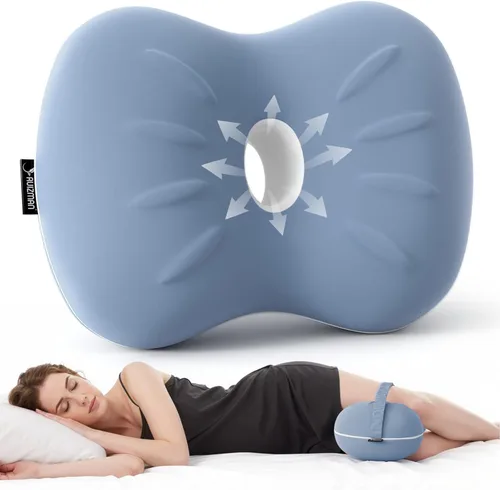 Almohada de rodilla para personas que duermen de lado, almohada refrescante entre las piernas para dormir de lado, almohada de espuma viscoelástica
