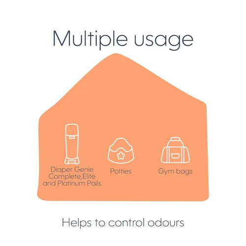 Vista 4 de Diaper Genie Playtex Bandeja de repuesto de filtro de carbono para cubos de pañales, el embalaje de 4 unidades puede variar