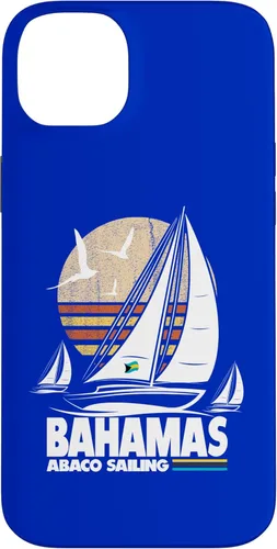 Vista 15 de Abaco Sloop Sailing Bahamas Regatta Sailboat Bahamian Flag Case for iPhone 16