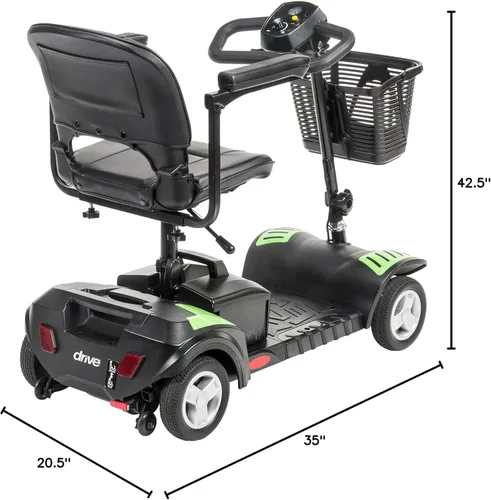 Vista 5 de Drive Medical Drive Medical Scout - Patinete compacto de viaje, 4 ruedas
