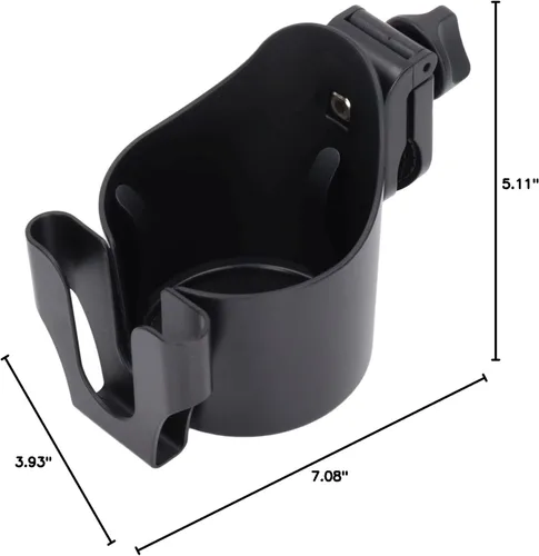 Vista 10 de Portavasos universal para cochecito de bebé, 2 en 1, con soporte para teléfono celular para exteriores