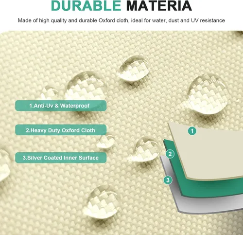 Vista 5 de Bolsa de almacenamiento de cojines para exteriores, bolsa de almacenamiento 420D Oxford impermeable para patio, bolsa de almacenamiento extragrande