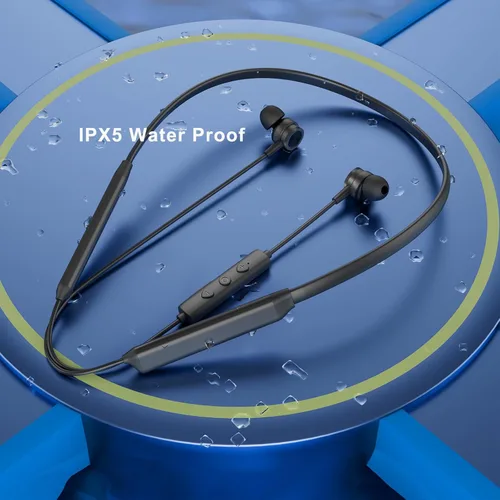 Vista 7 de MORMOQUE Auriculares Bluetooth G5 con banda para el cuello, con micrófono inalámbrico, auriculares de graves profundos de alta fidelidad