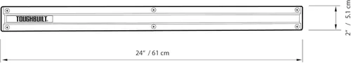 Vista 8 de ToughBuilt Organizador de pared de 24 pulgadas, riel de pared de acero resistente para almacenamiento de herramientas y bolsas, perfecto