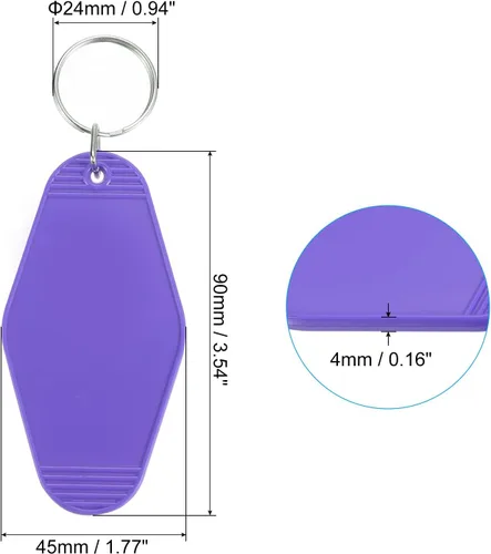 Vista 98 de PATIKIL Vintage Motel Llavero, en blanco Hotel Llaveros Llaveros