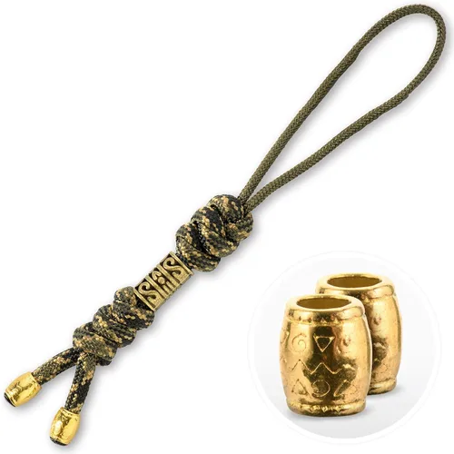 Vista 20 de M-Tac Skull Knife Lanyard with Bead – Paracord Lanyard for Knives & EDC – Tactical Knife Fob Pull Cord – Durable Paracord