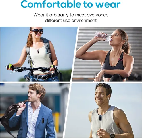 Vista 4 de Paquete de 2 clips para Fitbit Luxe, soporte de clip compatible con Fitbit Luxe, negro + Sangria