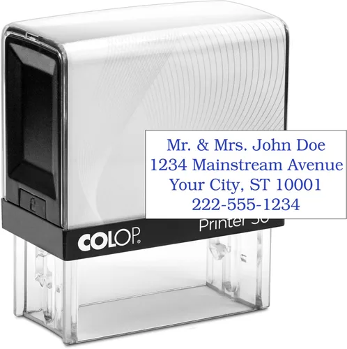 Vista 4 de Rubber Stamp Creation COLOP - Sello de Firma Personalizado Autoentintado de Tamaño Extra Pequeño, 15 Colores de Tinta, Rectangular, Multicolor